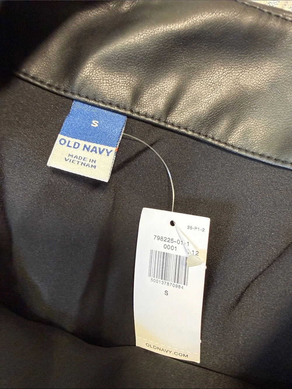 Old Navy Womens Faux Leather Faux Wrap Mini Skirt Black Moto Edgy Small